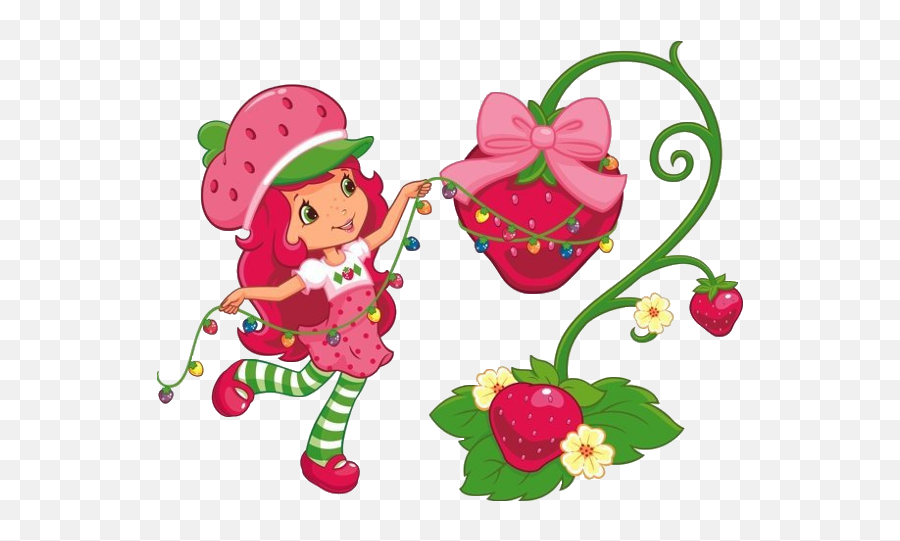 Strawberry Shortcake Christmas Images - Cute Classic Strawberry Shortcake Emoji,Strawberry Clipart
