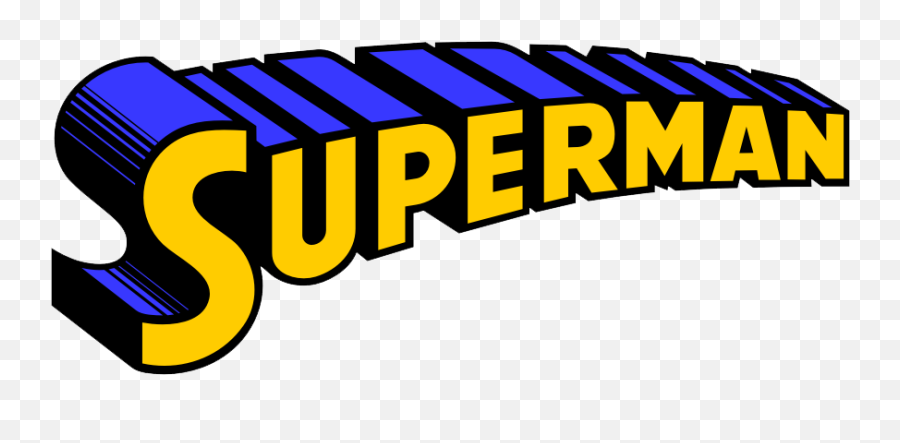 Superman Vintage Logo Transparent Png - Superman Word Logo Emoji,Vintage Logo