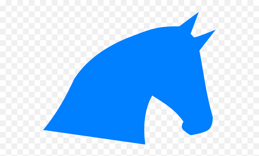 Blue Horse Head Silhouette Clip Art At - Blue Horse Head Logo Emoji,Horse Head Clipart