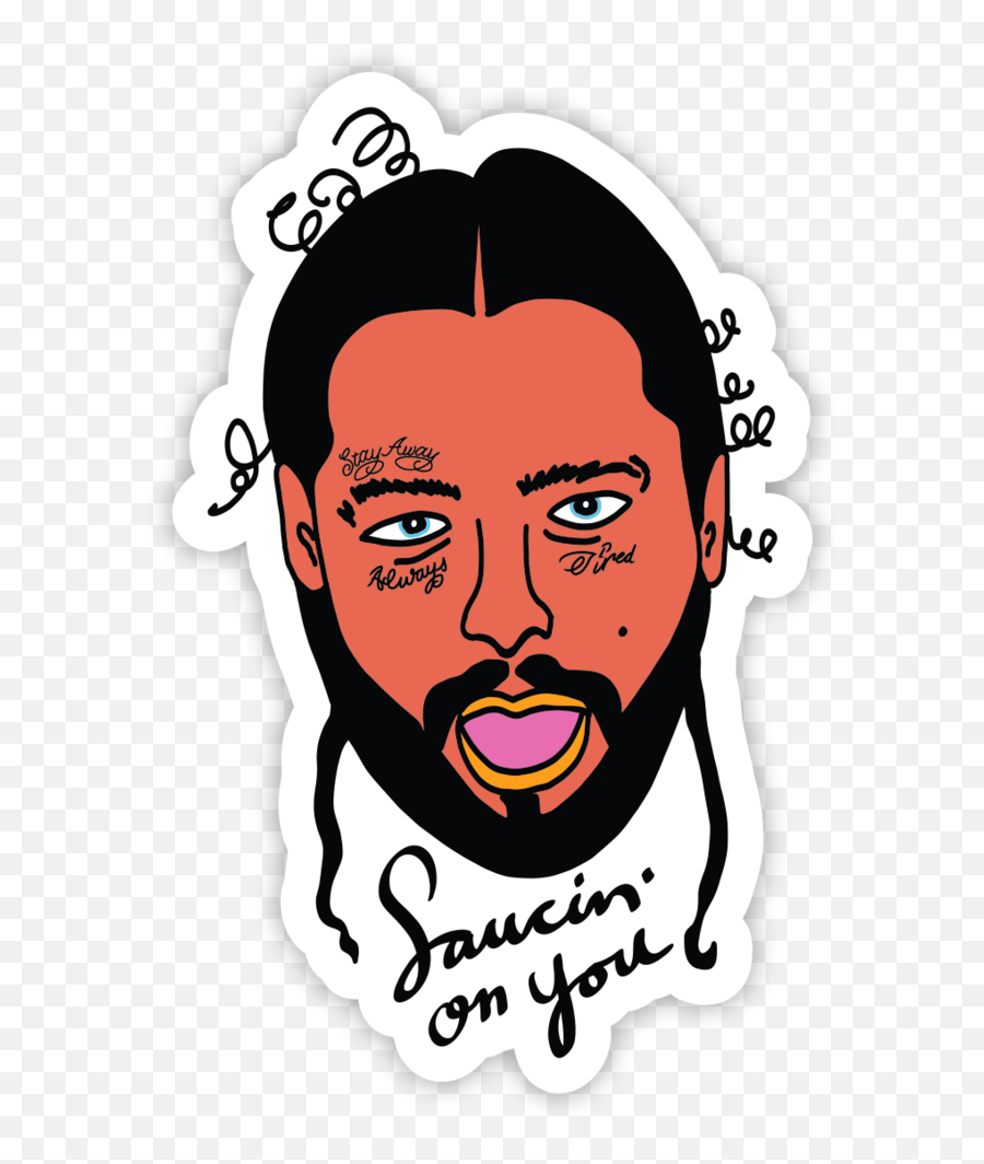 What Does Post Malone Mean By Saucin - Wwwbtmponselcom Post Malone Sticker Saucin On You Emoji,Post Malone Logo