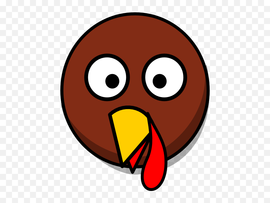 Turkey Head Clip Art At Clkercom - Vector Clip Art Online Turkey Face Clip Art Emoji,Cow Head Clipart