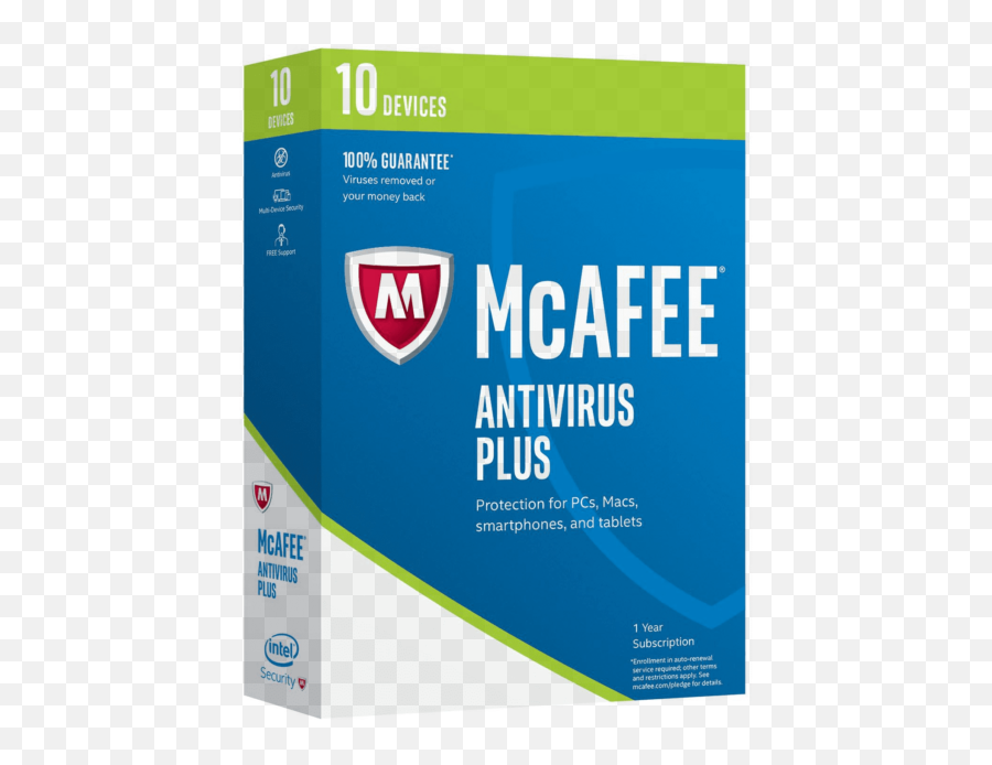 Mcafee Antivirus Plus For 10 Devices 1 Year Mav17esa0raa - Mcafee Anti Virus Plus Emoji,Mcafee Logo