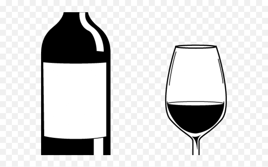 Boose Clipart Wine Glass Outline - Outline Wine Bottle Clipart Emoji,Wine Glass Clipart