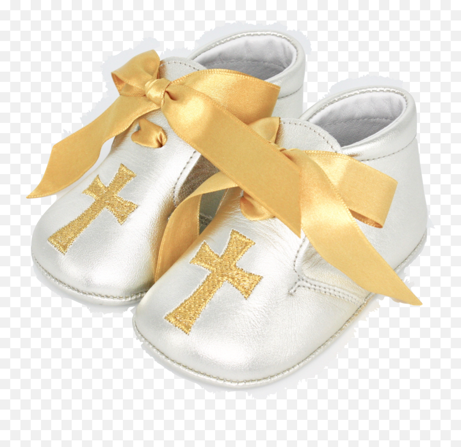 Silver Leather Gold Cross With Gold Ribbon Laces - Open Toe Emoji,Gold Cross Png