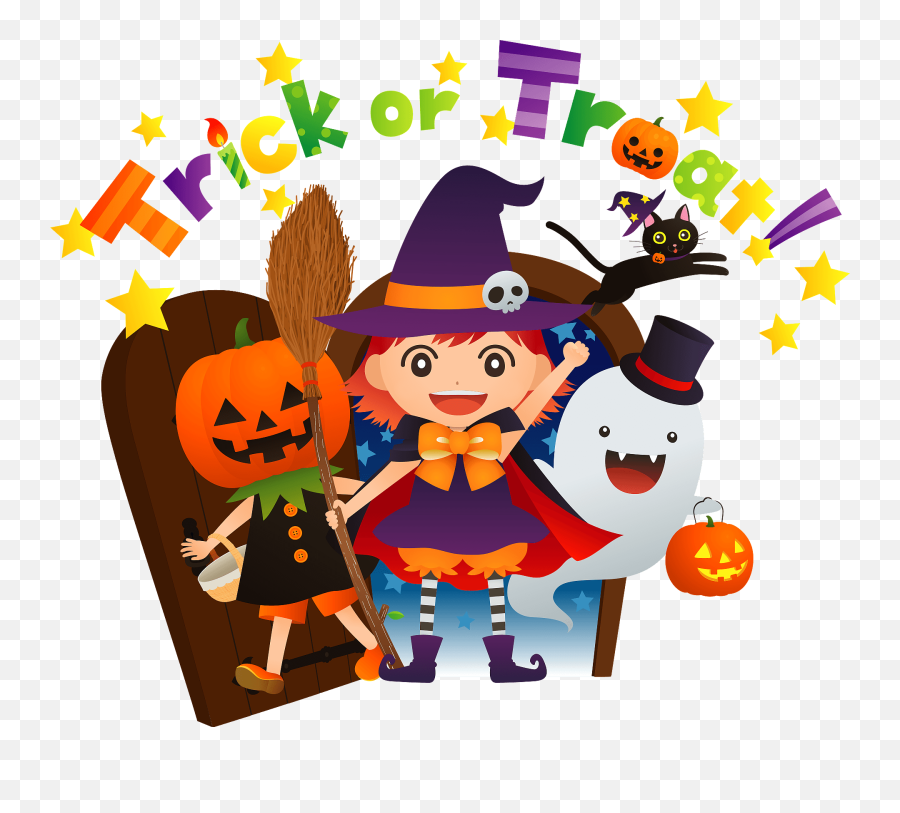 Halloween Scene And Message Clipart Free Download Emoji,Halloween Transparent