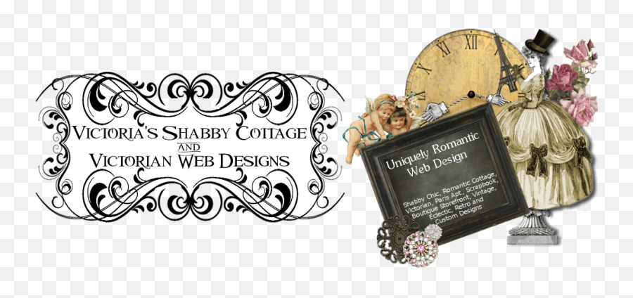Romantic Web Design - Victoriau0027s Shabby Cottage Decorative Emoji,Web Designs Logo
