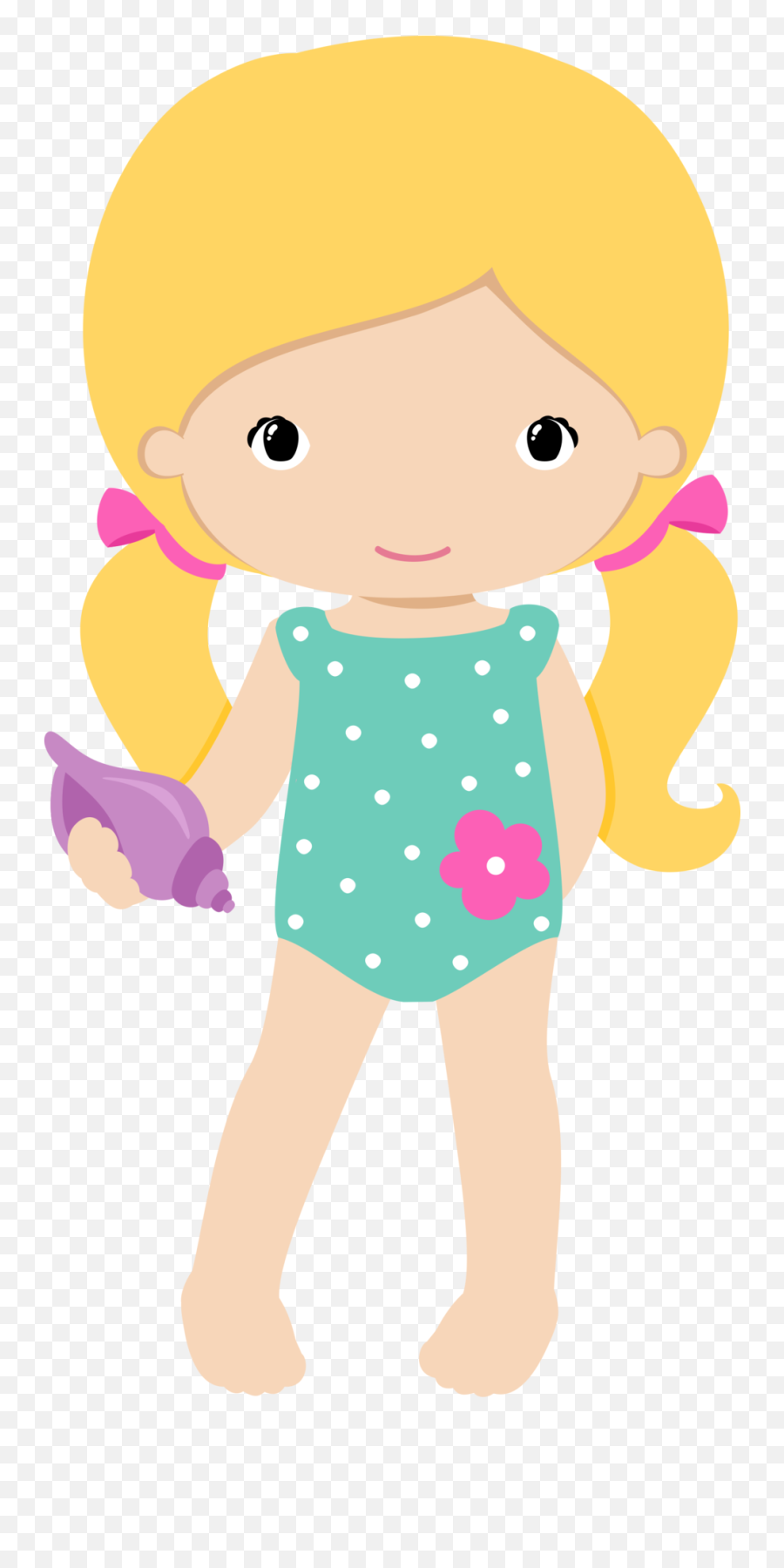 Praia Piscina Kindergarten Crafts Party Clipart Dolls - Boneca Na Praia Desenho Emoji,Party Clipart