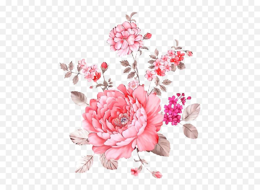 Flower Overlay Png Flower Overlay Png - Pink Flowers Transparent Emoji,Flower Transparent
