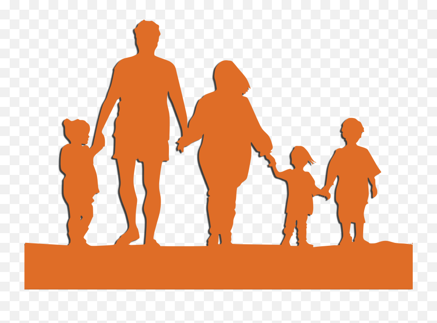 Family Holding Hands Child Clip Art - Family Png Download Emoji,Kids Holding Hands Clipart