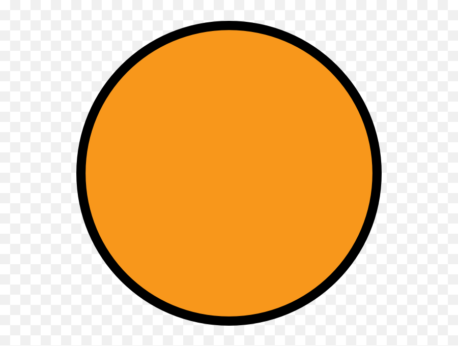 Orange Circle Black Outline Clipart - Full Size Clipart Emoji,Black Circle Clipart