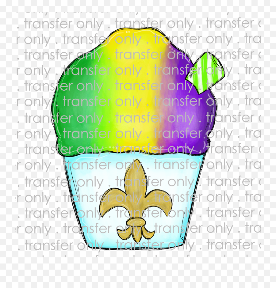 Mardi Gras Snow Cone With Fleur De Lis Emoji,Snow Cones Clipart