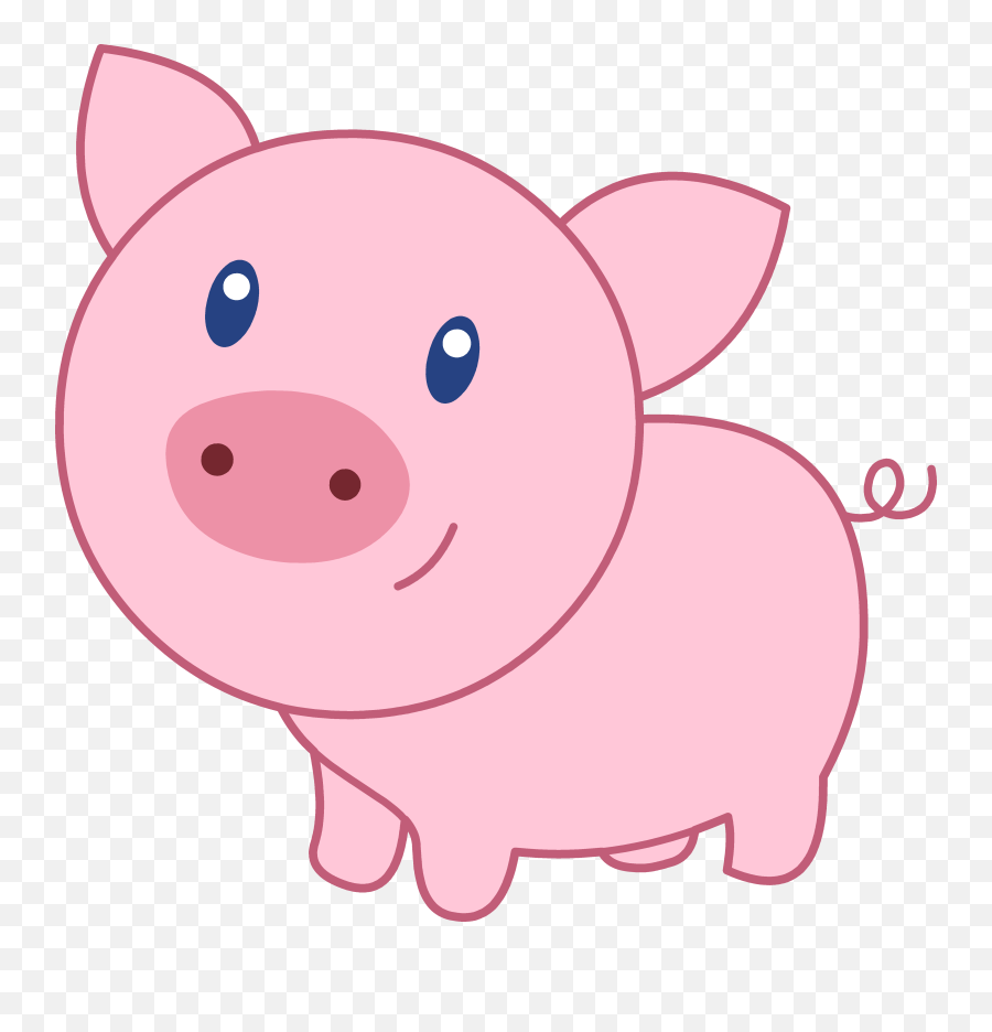 Free Clip Art - Pink Pig Clipart Emoji,Pig Clipart