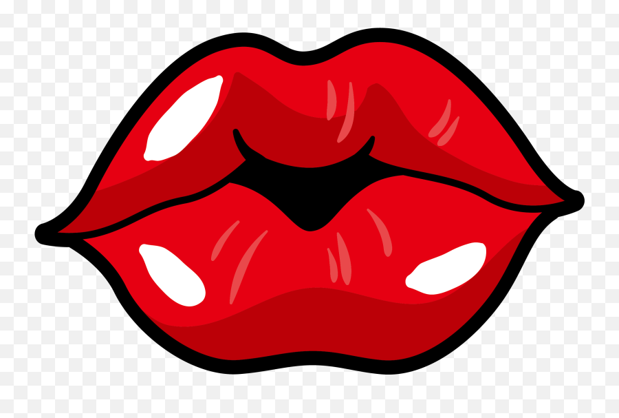 Red Lips Clipart Png - Red Lips Clipart Emoji,Lips Clipart