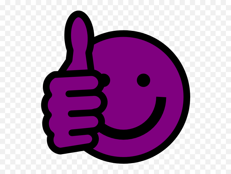Purple Thumbs Up Clip Art At Clker - Purple Thumbs Up Clipart Emoji,Thumbs Up Clipart