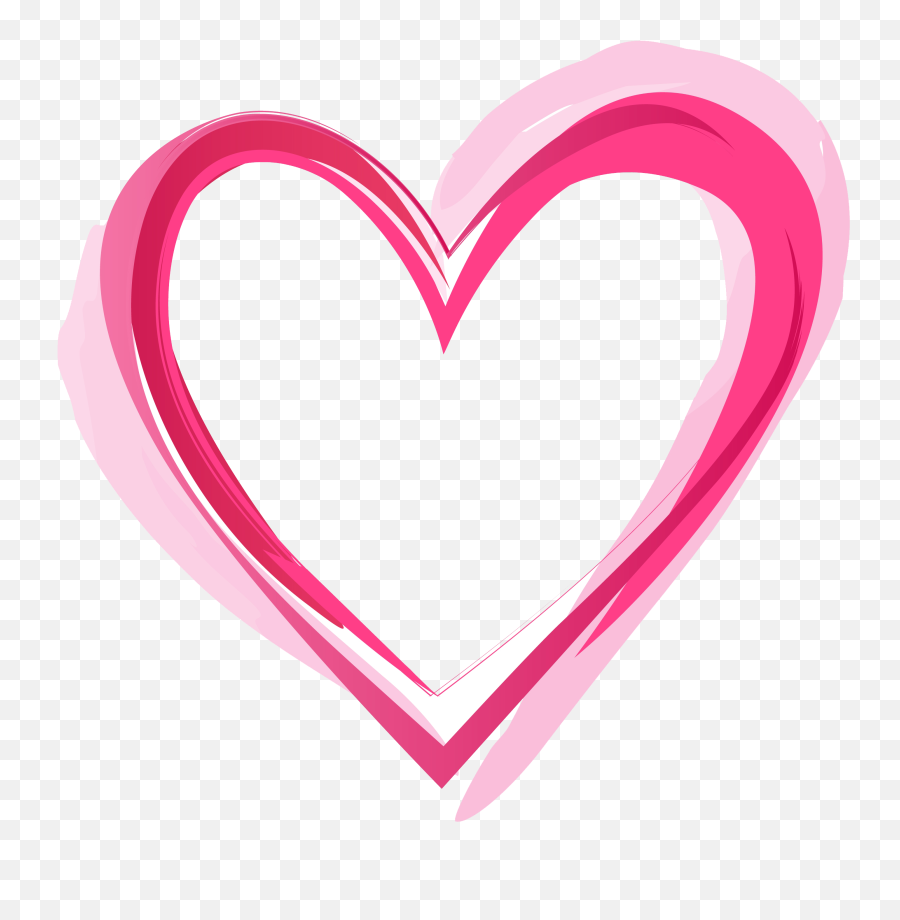 Heart Png Images Outline Emoji Pink - Transparent Pink Love Heart,Heart Transparent