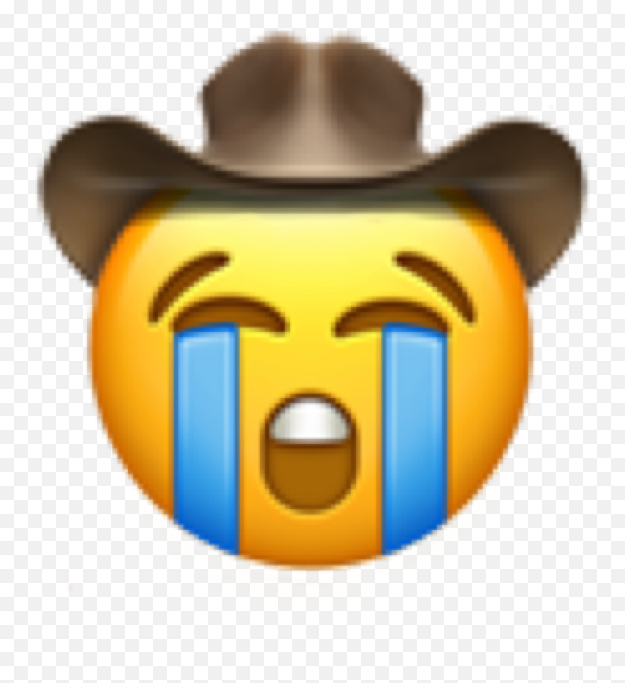 Crying Cowboy Emoji Aesthetic Sad - Crying And Heart Broken Emoji,Sad Cowboy Emoji Png