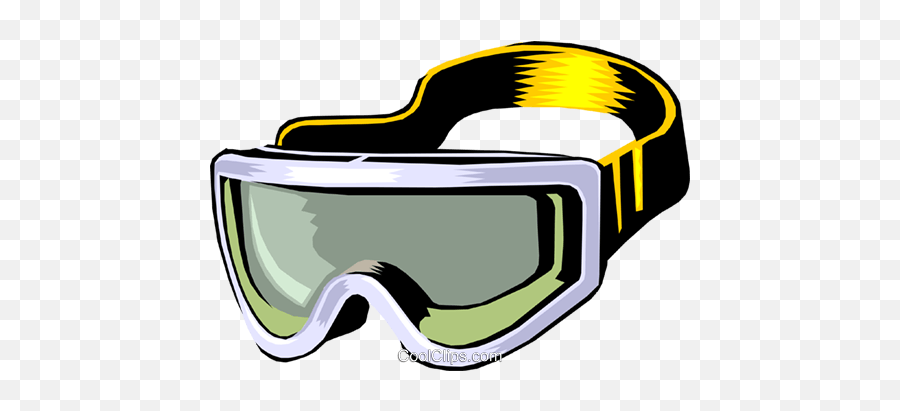Skiing Goggles Royalty Free Vector Clip Art Illustration - Ski Goggles Clipart Emoji,Skiing Clipart