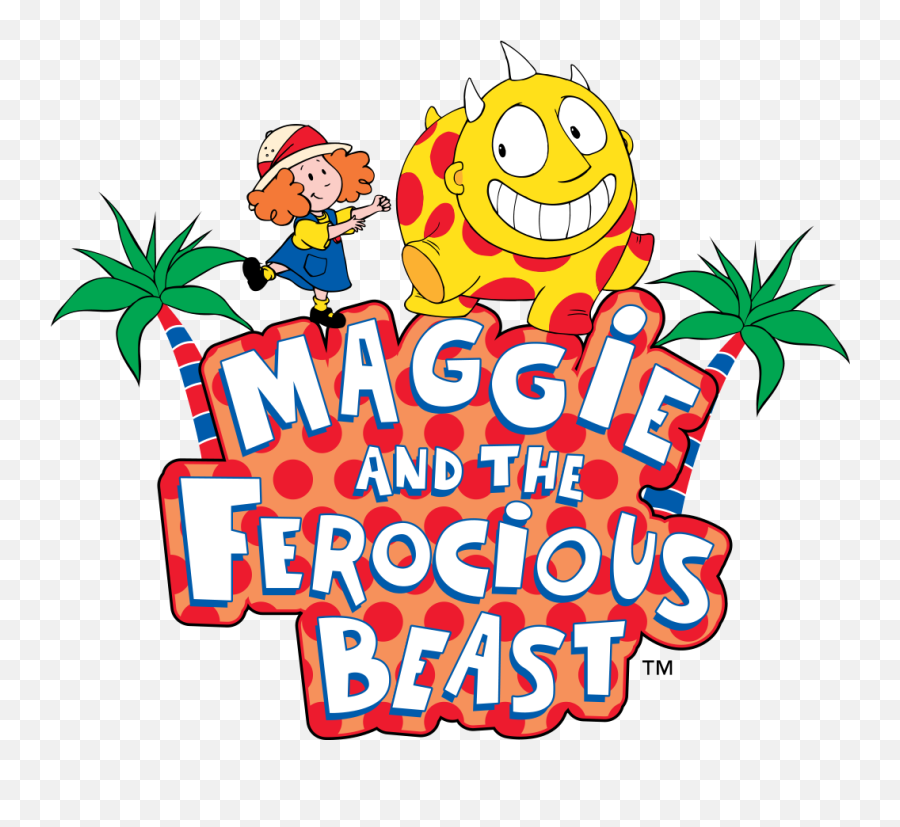 Maggie The Ferocious Beast - Qubo Tv Show Logos Emoji,Beast Logo