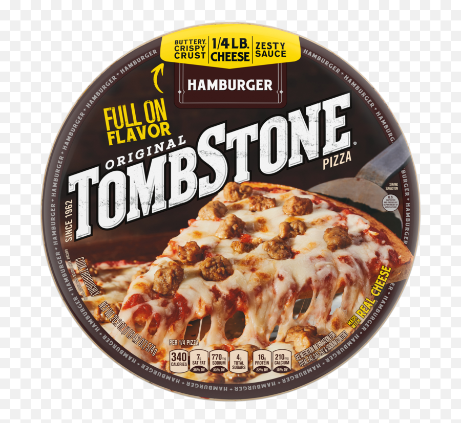 Thin Crust Hamburger Frozen Pizza - Tombstone Pepperoni Pizza Emoji,Hamburger Png