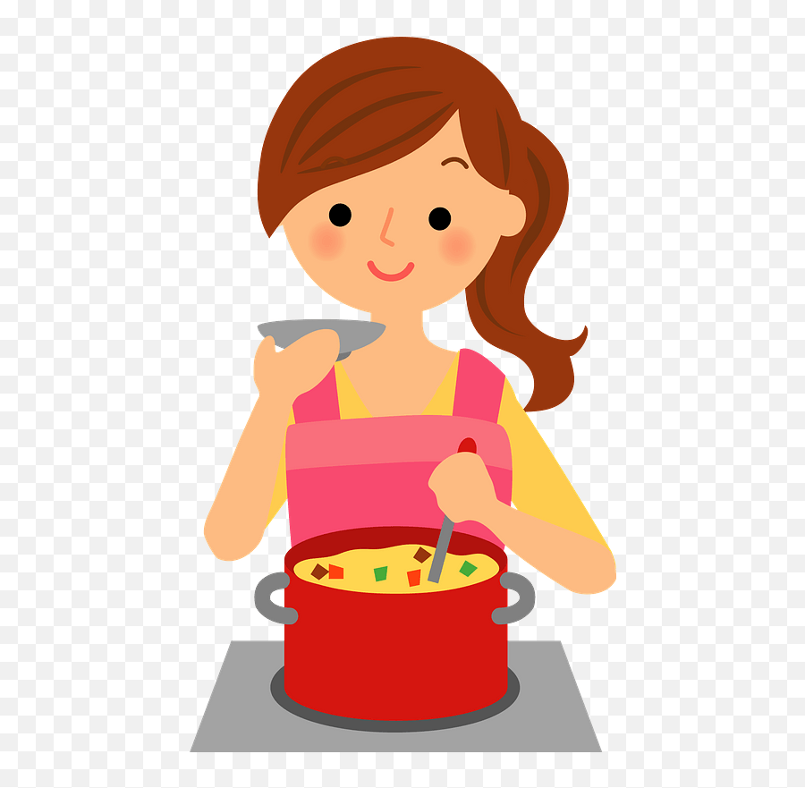 Woman Is Cooking Clipart - Cooking Clipart Emoji,Cooking Clipart