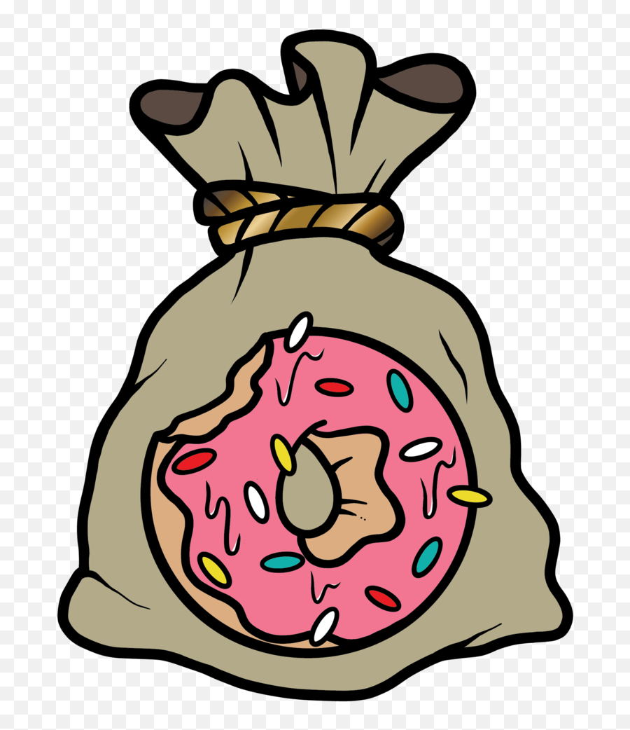Secure The Bag Hustle U0027n Dough Pin Clipart - Full Size Bag Of Donuts Cartoon Emoji,Rolling Pin Clipart