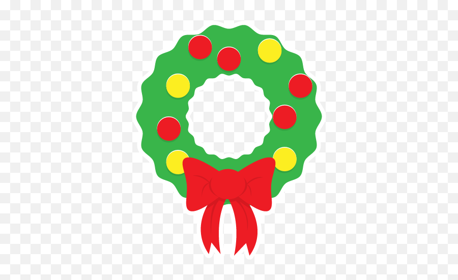 Free Cute Wreath Cliparts Download - Simple Wreath Christmas Drawing Emoji,Wreath Clipart
