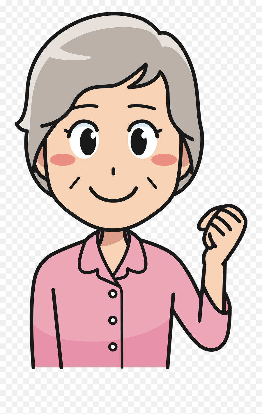 Elderly Lady Clipart - Elderly Lady Clipart Emoji,Lady Clipart