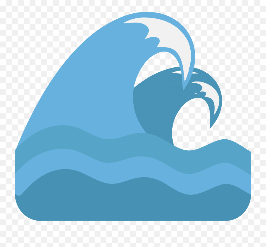 Water Wave Emoji Clipart - Blue Wave Png Clipart,Wave Emoji Png
