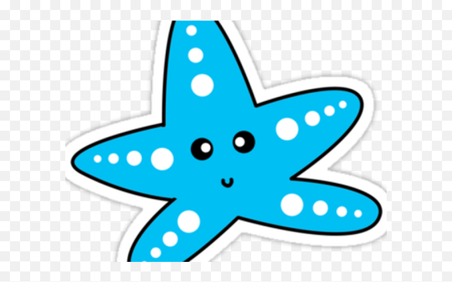 Blue Starfish Clip Art - Blue Star Fish Clip Art Png Emoji,Starfish Clipart