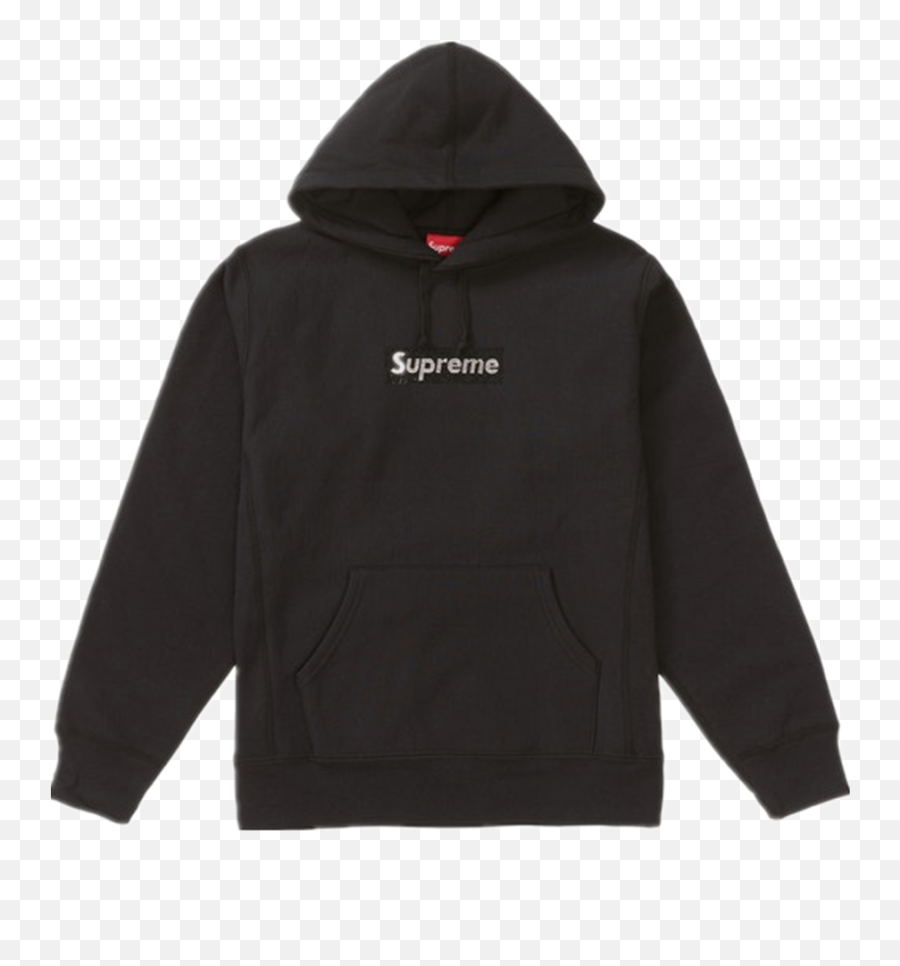 Supxxx Swarovski Box Logo Sweatshirt - Supreme Logo Box Black Hoodie Emoji,Swarowsky Logo