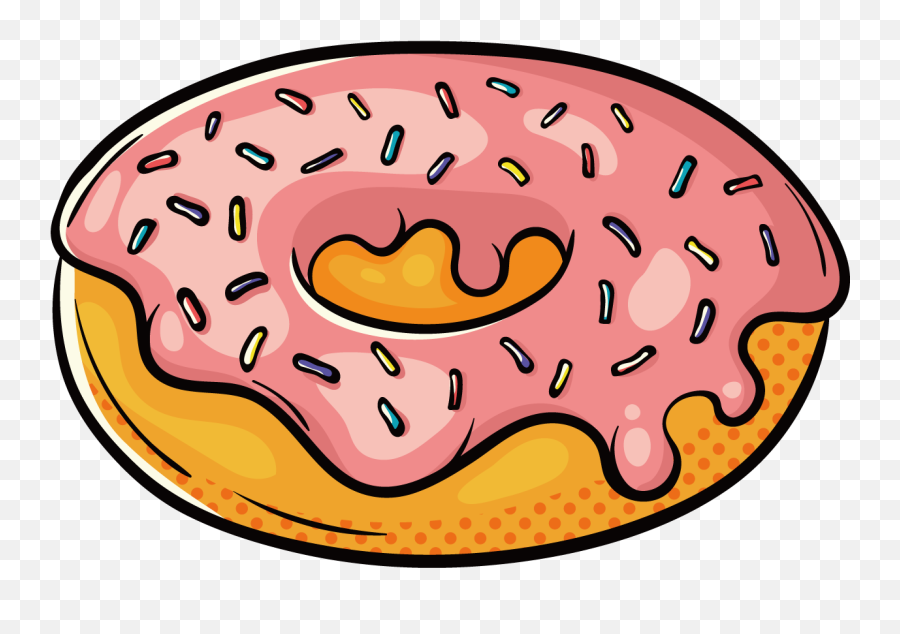 Donut Clipart Png - Fast Food Pop Art 117173 Vippng Coffee Pop Art Donut Emoji,Pop Clipart