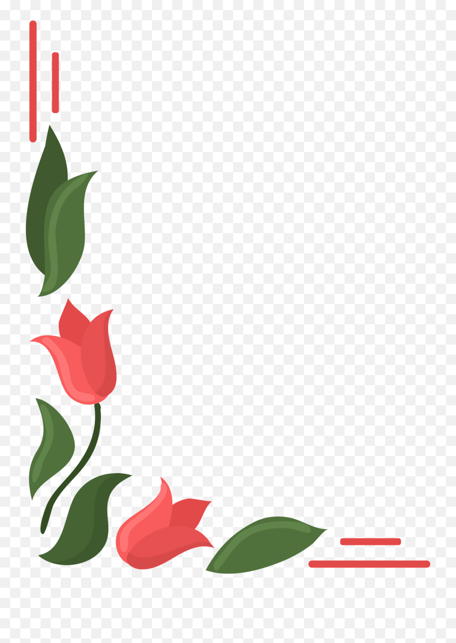 Floral Border Clipart - Transparent Floral Border Emoji,Floral Frame Clipart