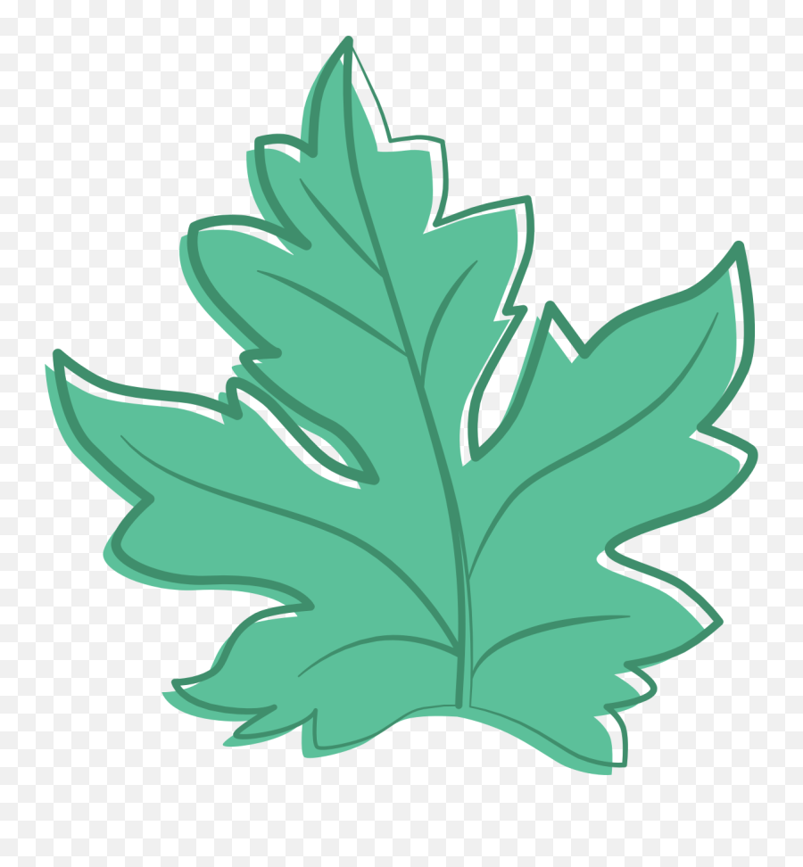 Maple Leaf Clipart - Watermelon Leaves Clipart Transparent Watermelon Leaf Clipart Emoji,Leaf Clipart