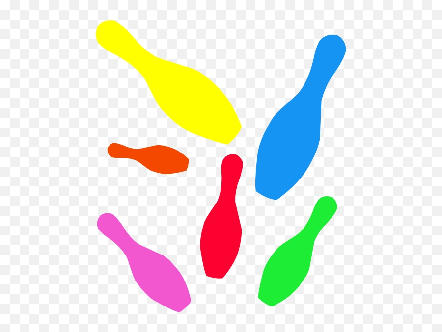 Color Bowling Pins Clip Art At Clkercom - Vector Clip Art Emoji,Bowling Pins Png
