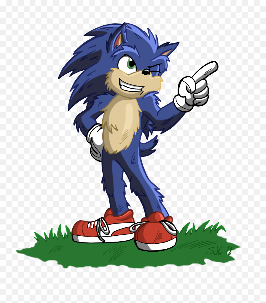 Did An Attempt At Movie Sonic Based On The Leaked - Film Sonic Movie Redesign Has Leaked Emoji,Film Clipart