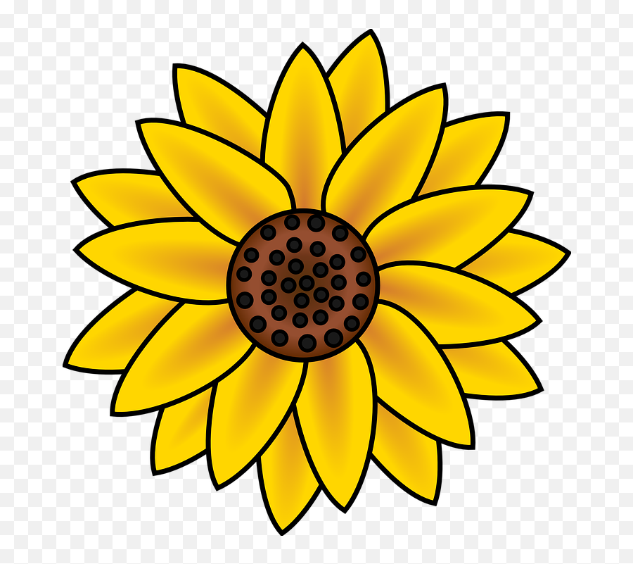 Fall Sunflower Cliparts Free Download - Sunflower Clipart Emoji,Sunflower Transparent