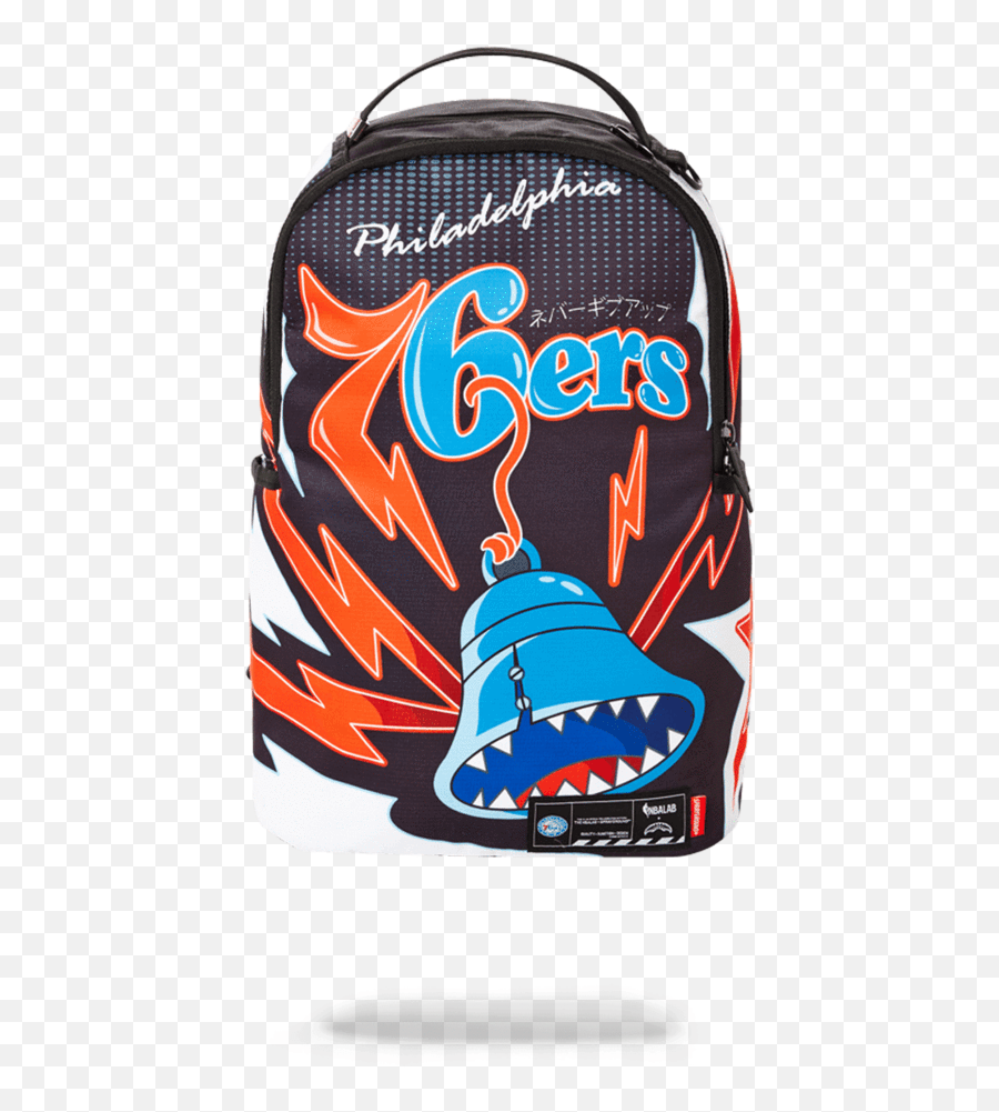 Nba Lab Philadelphia 76ers Bell Shark - Sprayground 76ers Backpack Emoji,Philadelphia 76ers Logo
