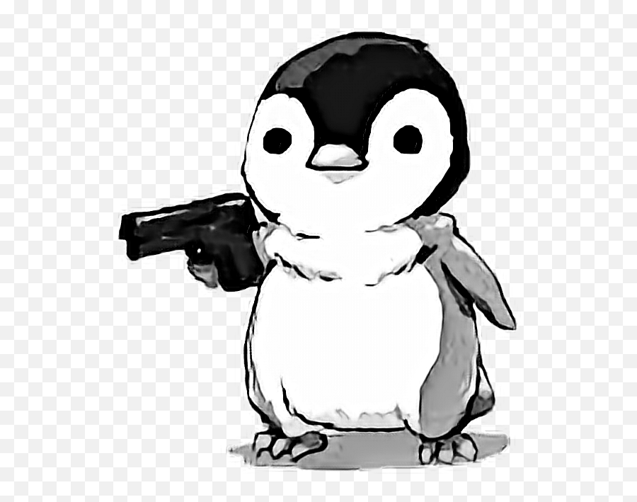 Clipart Penquin Cute - Transparent Penguin Gun Emoji,Clipart Penquin