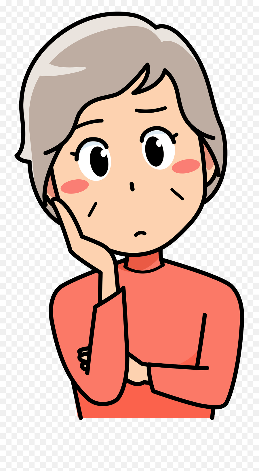 Grandmother Old Woman Clipart Free Download Transparent - People Thinking Png Emoji,Old Clipart