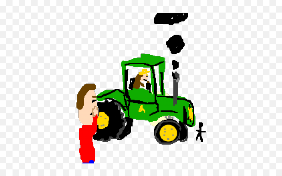 Tractor Clipart Stick Figure - Tractor Png Download Full Tractor Emoji,Tractor Clipart