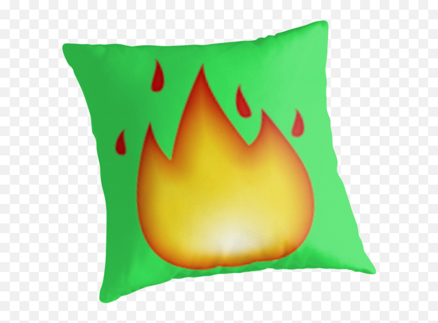 Flame Throw Pillows Nojams - Decorative Emoji,Fire Emoji Png