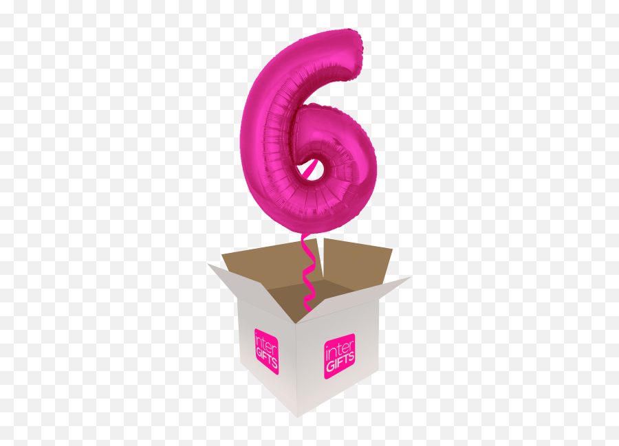 34u2033 Number 6 Pink Megaloon - Happy 65 Birthday Balloons Transparent 6th Birthday Png Emoji,Birthday Balloons Clipart
