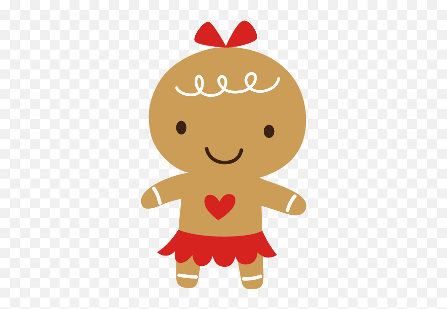 Cute Gingerbread Clipart - Cute Christmas Clip Art Transparent Emoji,Gingerbread Clipart