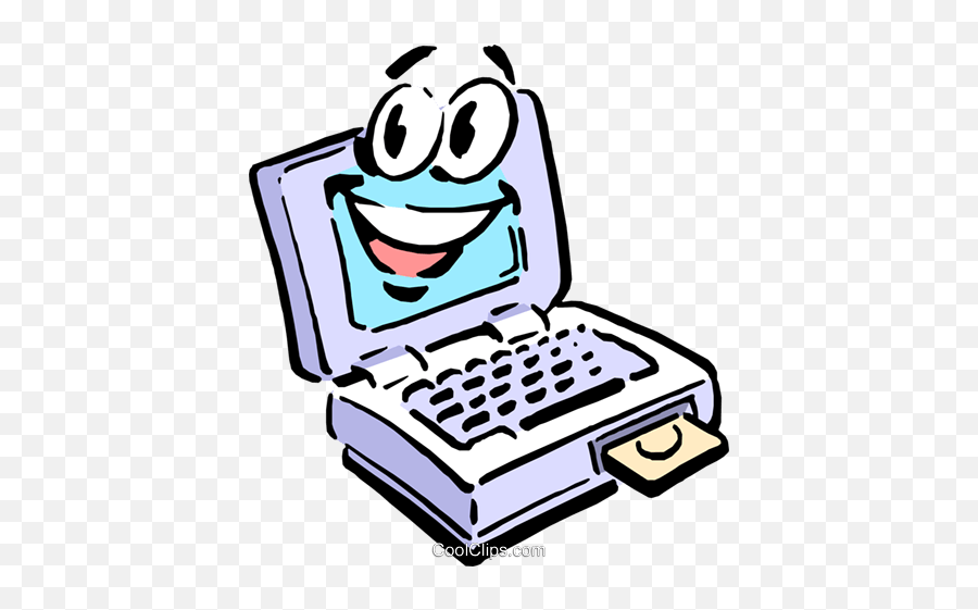 Cartoon Computer Royalty Free Vector Clip Art Illustration Emoji,Cartoon Computer Png