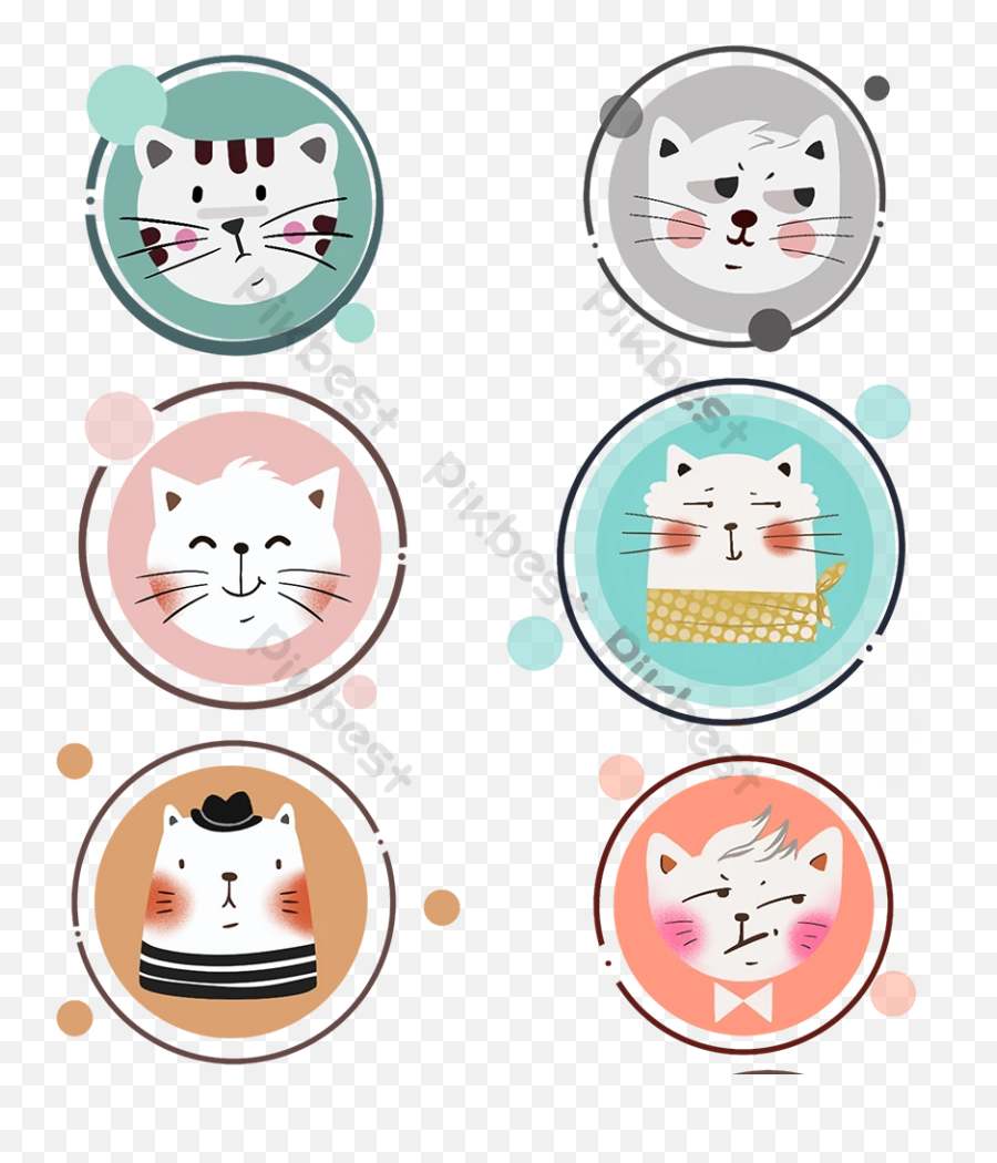 Cute Cat Avatar Icon Design Psd Free Download - Pikbest Emoji,Cute Cat Transparent