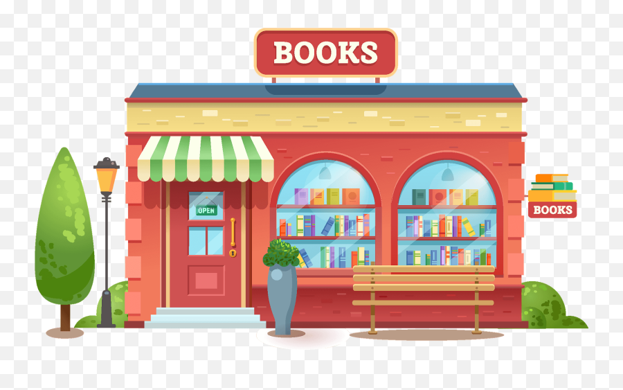 Bookstore Clipart Free Download Transparent Png Creazilla - Bookstore Clipart Emoji,Grocery Store Clipart