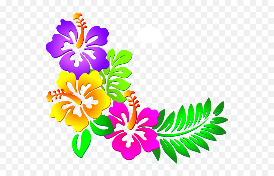 Free Clip Art - Hawaiian Flowers Clip Art Emoji,Hawaii Clipart