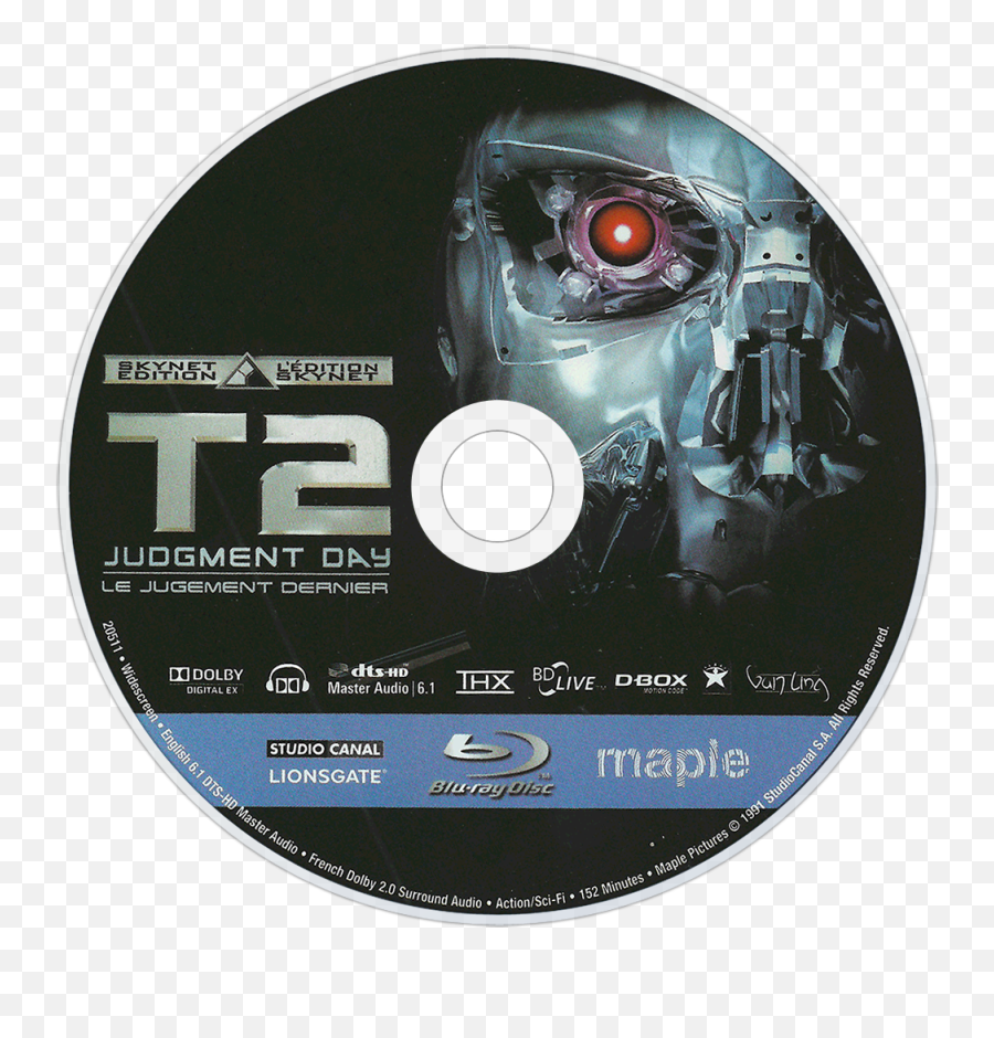 Terminator 2 Blu Ray Disc Transparent - Terminator 2 Blu Ray Disc Emoji,Blu Ray Logo
