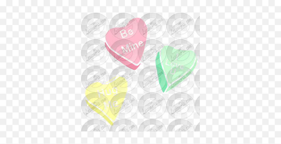Heart Candy Stencil For Classroom Therapy Use - Great Girly Emoji,Candy Heart Clipart