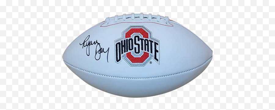 Ryan Day Autographed Ohio State Buckeyes Logo Football - Beckett Ohio State Emoji,Ohio State Logo